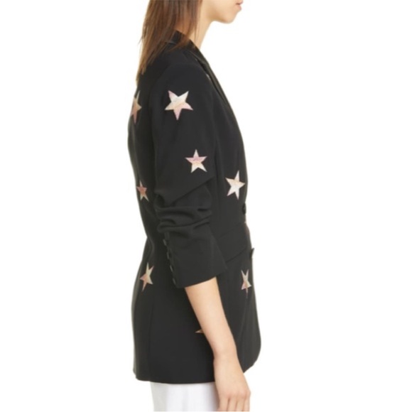 Cinq A Sept Lila Embroidered Star Black Blazer Jacket Size 2 New with tags - Picture 3 of 10